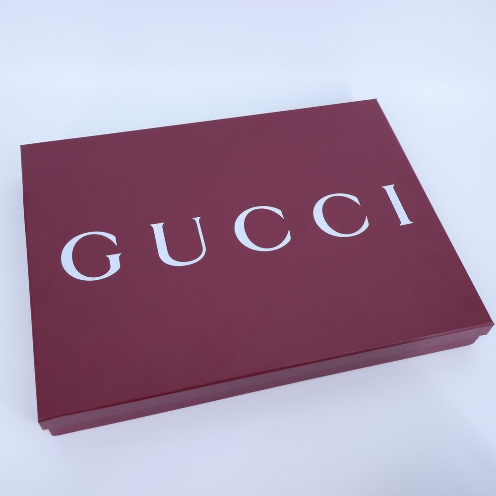 GUCCI Maroon and White Scarf Size Gift Box Matte 16x12x1.75
